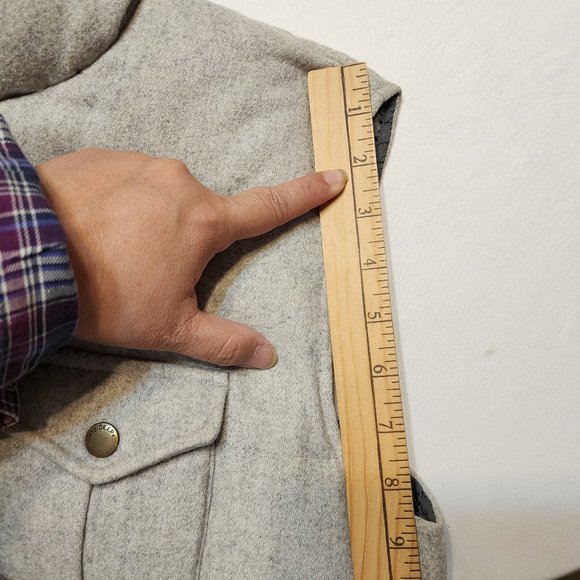 10 Deep Men's Puffer Vest Jacket, Grey, Size L,Wool Blend, Outdoor, Casual. - Picture 12 of 16